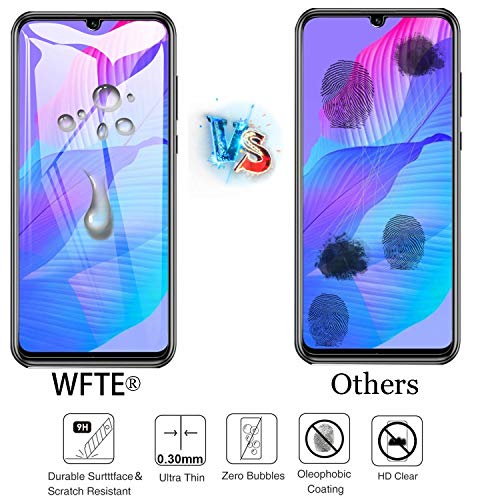 WFTE [2-Pack] Protector de Pantalla para Huawei P Smart S/P Smart 2020,9H Dureza,Huellas Dactilares Libre,Sin Burbujas,Cristal Templado Huawei P Smart 2020