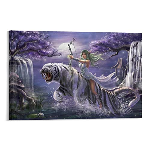 World Of Warcraft - Póster de arco de elfo decorativo de lienzo para pared, póster para sala de estar, pintura para dormitorio, 20 x 30 cm