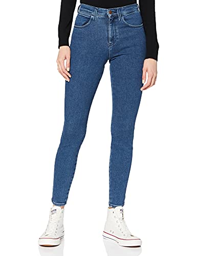 Wrangler High Rise Skinny Jeans, Azul (Noise Tl7), 25W / 32L para Mujer