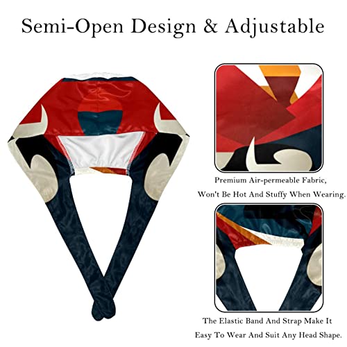 wuqiandian toro y matador Gorra de trabajo con botón y banda para el sudor ajustable,Sombreros de trabajo para mujeres y hombres,paquete de 2