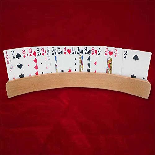 WXGY Arc - Soporte para tarjetas de juego (madera, para juegos de cartas, 4 unidades)
