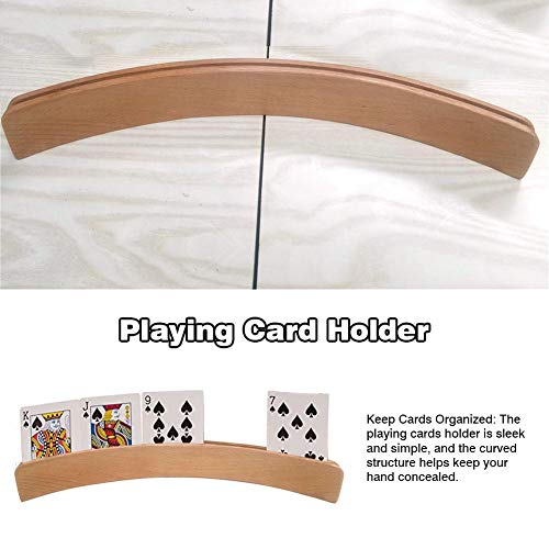 WXGY Arc - Soporte para tarjetas de juego (madera, para juegos de cartas, 4 unidades)