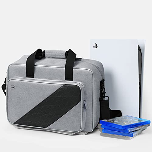 WYFFF Funda de transporte PS5 – Incluye protector de piel de silicona, bolsa de hombro de gran capacidad para Playstation 5 Disk Digital Edition Games Accesorios