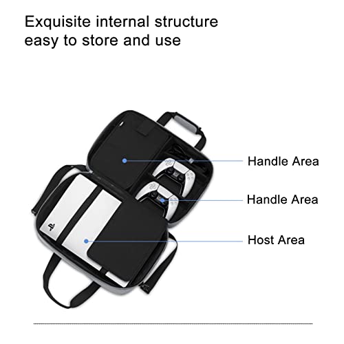 WYFFF Funda de transporte PS5 – Incluye protector de piel de silicona, bolsa de hombro de gran capacidad para Playstation 5 Disk Digital Edition Games Accesorios