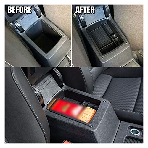 XIANGSHANG Titular De La Copa De La Consola Durable Y Práctico Black Center Console Organizer Tray Fit For Golf 7 Golf Mk7 VII 5G GT I R 2013-2017