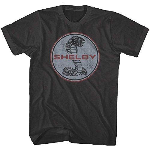 xinfeng Shelby Cobra Snake Emblem Men's T Shirt Vintage Racing Sports Car Logo-BlackL