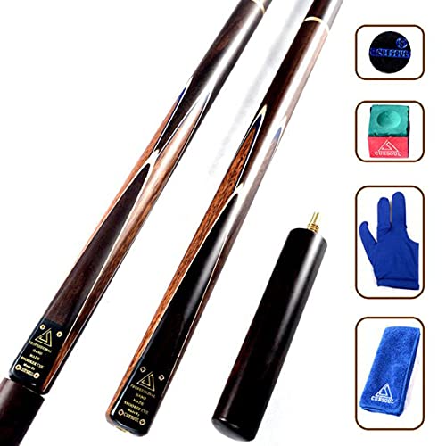 XINTONGSPP Taco de Billar, Taco de Billar de Cabeza pequeña Madera de Fresno 4 Puntos 3 Snooker International Negro 8 Taco de Billar Taco de Billar de 16 Colores