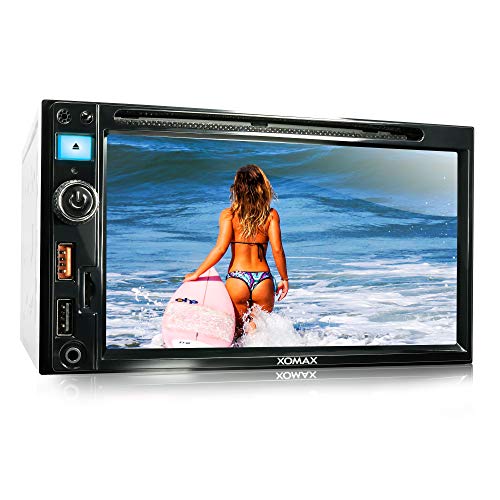XOMAX XM-2D6913 Radio de Coche I Autoradio con Bluetooth Manos Libres I 6,5“ 16,51cm Pantalla táctil I Mirroring de la Pantalla para Android I RDS FM Tuner I DVD, CD, SD, USB I 2 DIN