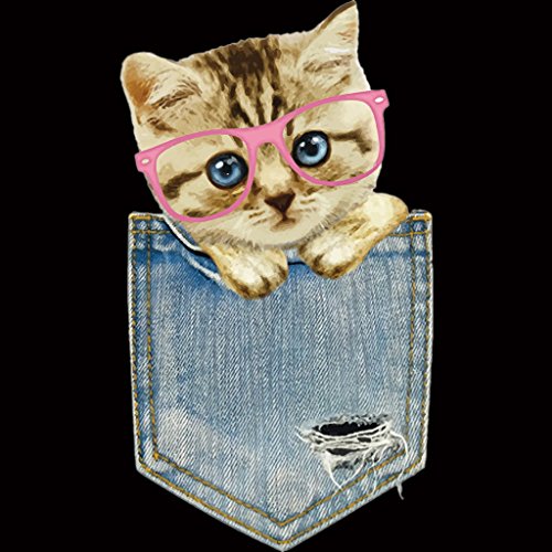 yanhonin Patch de modelo de bolsa de gato repassant des pegatinas de hierro de transferencia de calor sobre las correctifs para los niños