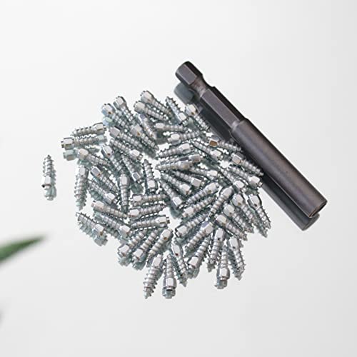 YIKXCF 300 unids Moutain Vehicel Studs Spikes for los neumáticos for los Zapatos Botas agarrando los Picos for el Tornillo en el neumático Stud Tungsten Pesca con Punta (Color : 300pcs Plus Tool)