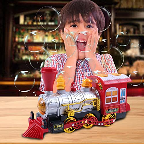 YoBuyBuy Tren de Juguete Que sopla Burbujas, Luces de Colores, Sonidos y acción, pompas de jabón, Juguetes para niños, Juguetes al Aire Libre, Juguete de Burbujas para niños