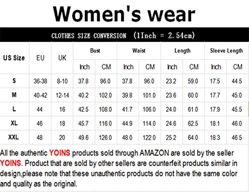 YOINS Camiseta Mangas Larga para Mujer Sexy Blusas con Hombros Descubiertos Cuello Redondo Top Estampada Casual B-Gris Claro XXL