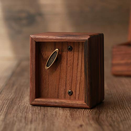 Youtang Caja de música, madera de nogal, tamaño mini, caja musical de 18 notas, regalo de música, juego de The Lion Sleeps Tonight (movimiento dorado)