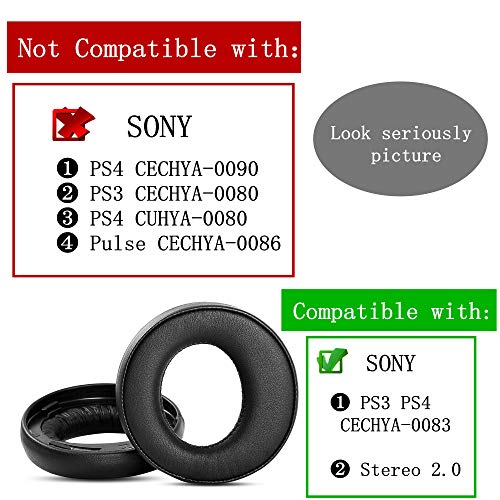 YunYiYi Almohadillas de espuma de repuesto auriculares compatibles con Sony PlayStation Wireless Stereo 2.0 para auriculares PS4 PS3 PSVITA