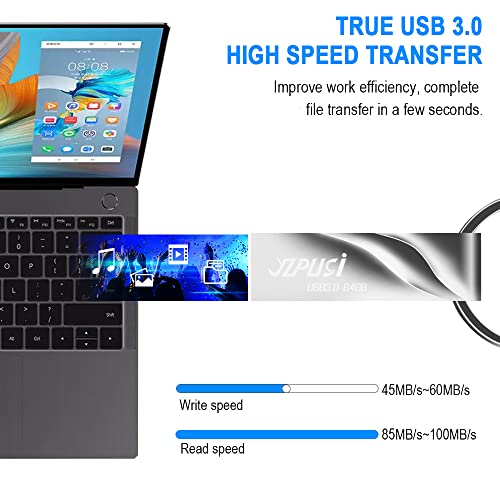 YZPUSI USB 3.0 64gb Pendrive, USB 3.0 64g Pendrive USB Stick con PC Laptop, Esterna Memoria USB Flash Drive