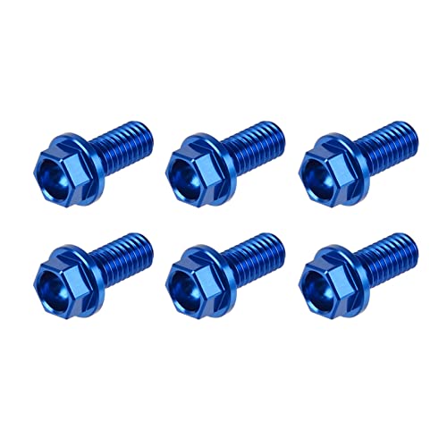 ZGDUGFU Clips de Tornillos, Motocicleta M6 x 13 Conjunto de Guardia de Horquilla de Tornillo de Tornillo Compatible con ya-ma-ha YZ 125 250 250F 450F WR 250F 560F WR250 R x Accesorios (Color : Blue)