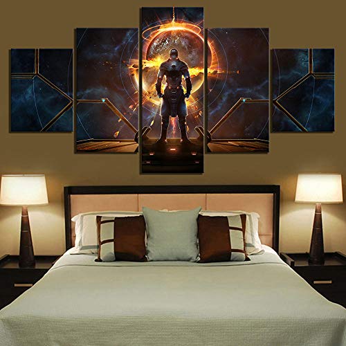 ZhuHZ 5 Piezas de Starpoint Gemini Warlord Game Poster Artist Home Decor Canvas Wall Art
