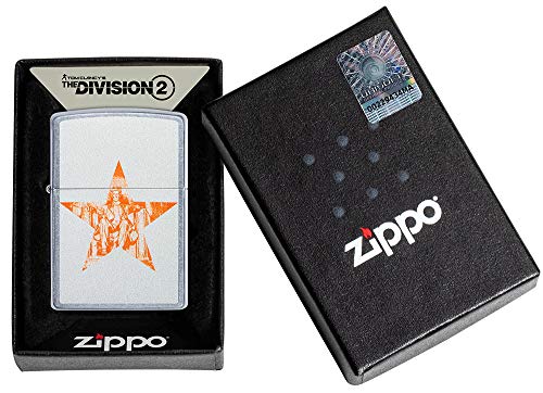 Zippo Tom Clancys The Division 2 60005605 - Mechero de Gasolina Recargable en Caja de Regalo, Color Plateado