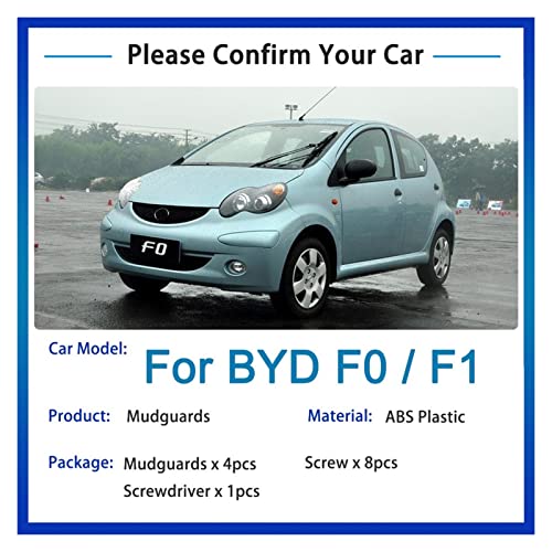 ZLNX para BYD F0 F1 2008~2019 Guardabarros De Coche 4X Guardabarros Accesorios De Estilo De Guardabarros Nueva Actualización Protección contra Salpicaduras De Guardabarros Piezas de Repuesto