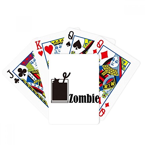 Zombie con la palabra Zombie Poker Jugando Magic Card Fun Juego de mesa