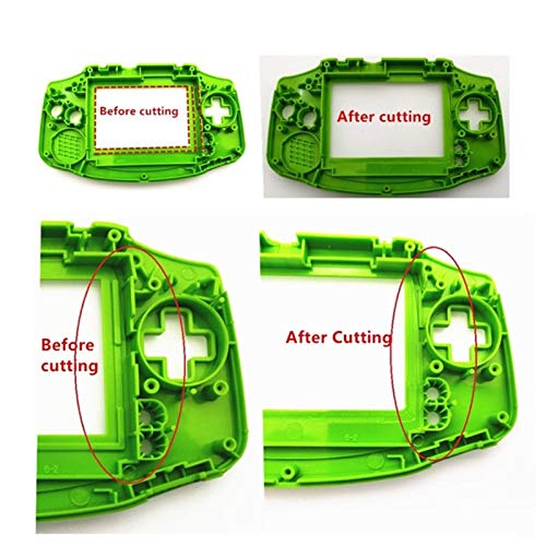ZSYLOVE ZHANGSUYUAN Kits de Pantalla LCD con IPS V2 Precortados Pantalla Caso de Shell en Forma for GBA retroiluminación LCD V2 10 Brillo en Forma for GBA Consola de Viviendas