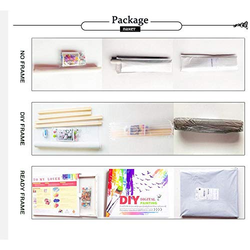 ZYCD Paint by Numbers Kits DIY Oil Painting Color Talk Home Decoración de Pared para Adultos Niños Principiantes - River and Steamer at Sunset 16X20 Inch