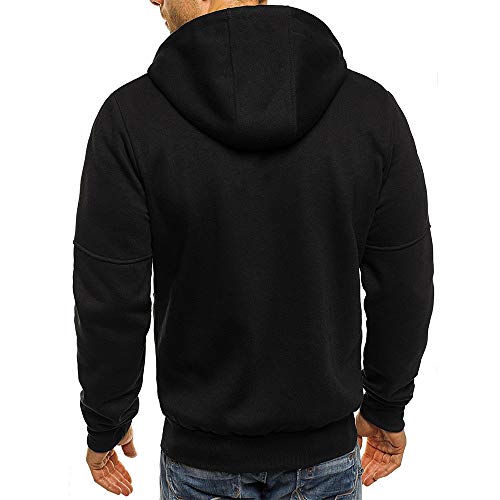 ZZOU New Men Sweater Sports Fitness Cardigan Hooded Jacket Zip Up Hoodies Tracksuit Tops Plain Sweatshirts Sweat Pullover Knit Casual Jumper The Trend T-Shirts Fashion Comfortable Undershirt