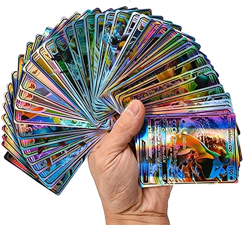 100/200 PCS Shiny Vmax Cards, Flash Card Funny Card Game, Kids Gift Collectible Cards, Ultra Rare (100 Cartas inglesas)