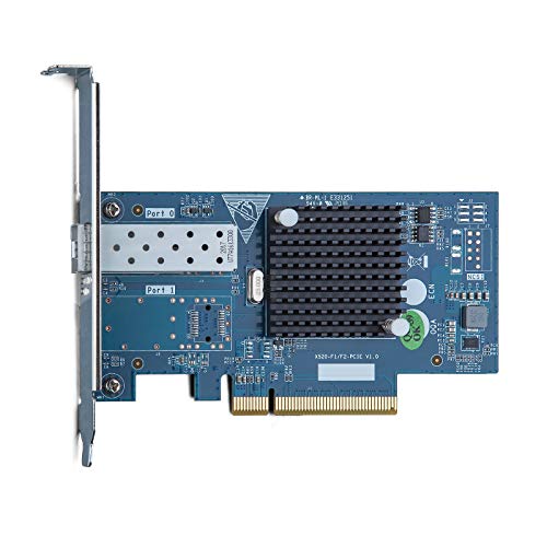 10Gtek® 10GbE PCIE Tarjeta de Red para Intel X520-DA1- 82599EN Chip, Single SFP+ Puerto, 10Gbit PCI Express x8 LAN Adapter, 10Gb Nic para Windows Server, Win8, 10, Linux