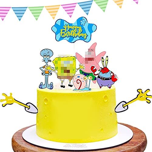 15PCS Adornos para Tartas,Caricatura Cake Topper, Fiesta de Cumpleaños DIY Decoración Suministros,Baby Baptism Birthday Party Cake Decoraciones
