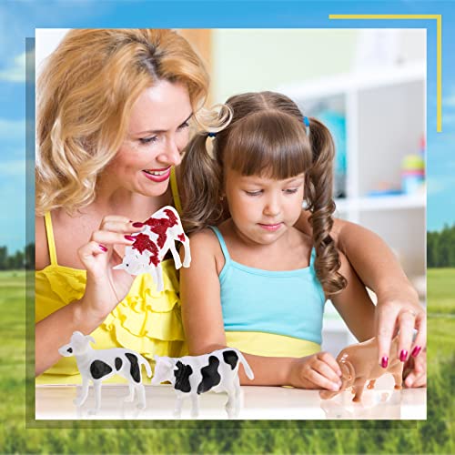 16 Figuras de Animales de Granja Animales Pequeños de Plástico Realistas Animales Surtidos en Miniatura Colección de Animales de Granja de Detallada Textura Figuras de Animales de Granero