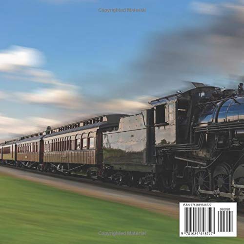 1st Birthday Guest Book: Steam Train Engine Railroad Themed - First Party Baby Anniversary Event Celebration Keepsake Book - Family Friend Sign in ... W/ Gift Recorder Tracker Log & Picture Space