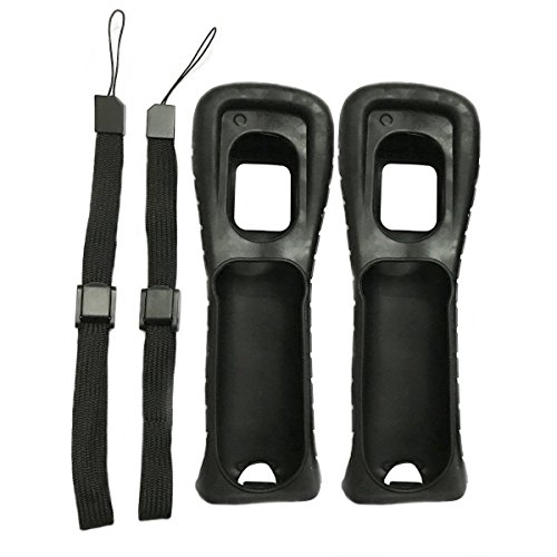 2 fundas de silicona con correa para la muñeca para Nintendo Wii Remote