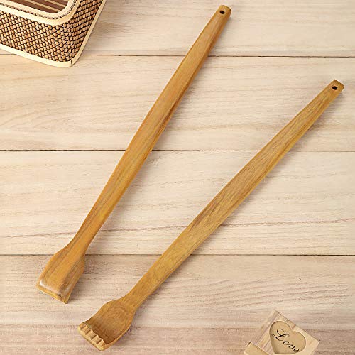 2 Piezas Rascadores de Espalda de Madera Masajeador de Espalda Manual de Mano Rascador de Espalda Larga para Alivio Instantáneo de Relajación Corporal de Picazón