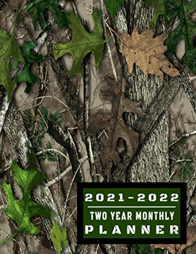 2021-2022 Two Year Monthly Planner: Natural Camouflage - Deluxe Large Size