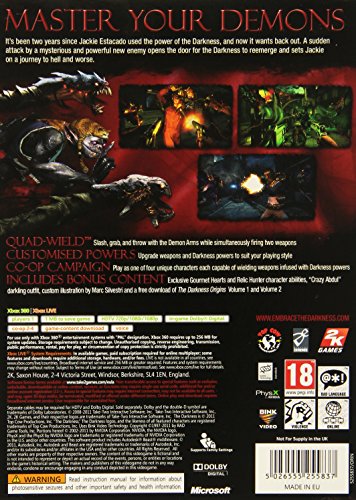 2K Darkness II Limited Edition, Xbox 360, ITA - Juego (Xbox 360, ITA, Xbox 360)