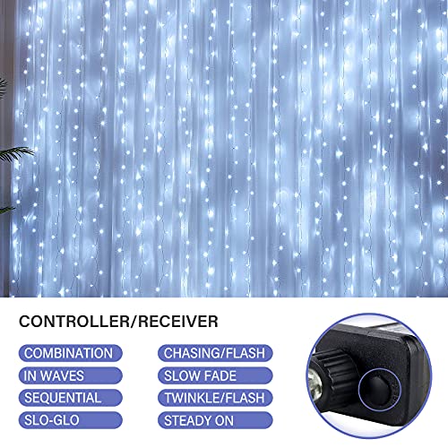 300 LED Cortina de Luces , Luces Led Decorativas. 8 Modos de Luz, Dormitorio Cadena de Luces LED Decoración de Casa, Fiestas, Bodas, Jardin, Decoración Navideña