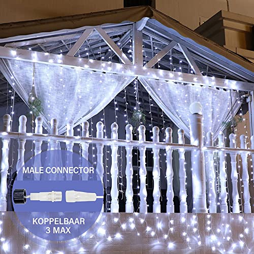 300 LED Cortina de Luces , Luces Led Decorativas. 8 Modos de Luz, Dormitorio Cadena de Luces LED Decoración de Casa, Fiestas, Bodas, Jardin, Decoración Navideña