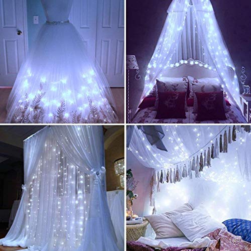 300 LED Cortina de Luces , Luces Led Decorativas. 8 Modos de Luz, Dormitorio Cadena de Luces LED Decoración de Casa, Fiestas, Bodas, Jardin, Decoración Navideña