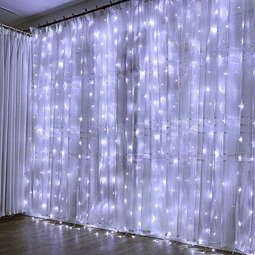 300 LED Cortina de Luces , Luces Led Decorativas. 8 Modos de Luz, Dormitorio Cadena de Luces LED Decoración de Casa, Fiestas, Bodas, Jardin, Decoración Navideña