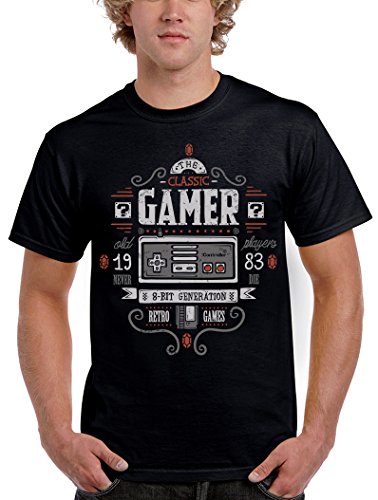 331-Camiseta Classic Gamer (Typhoonic) (XXXL, Negro)