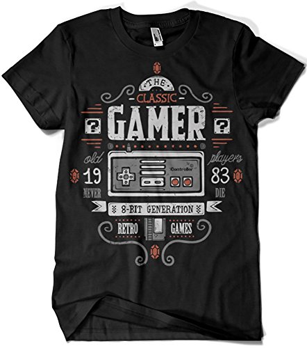 331-Camiseta Classic Gamer (Typhoonic) (XXXL, Negro)