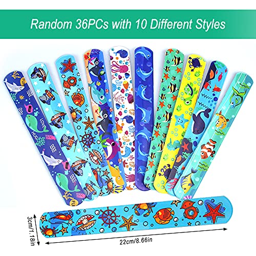 36Pcs Pulsera Bofetada HOUSTAR Pulseras de Juguete Slap Pulsera, Slap Bracelets, Banda de Pulsera Fiesta Cumpleaños de Infantil Rellenos de Bolsa de Fiesta para niños niñas
