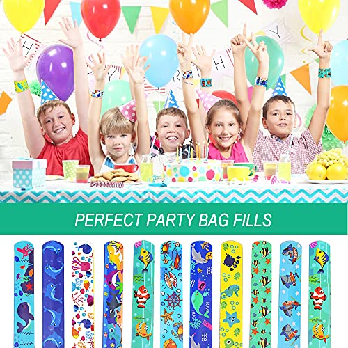 36Pcs Pulsera Bofetada HOUSTAR Pulseras de Juguete Slap Pulsera, Slap Bracelets, Banda de Pulsera Fiesta Cumpleaños de Infantil Rellenos de Bolsa de Fiesta para niños niñas