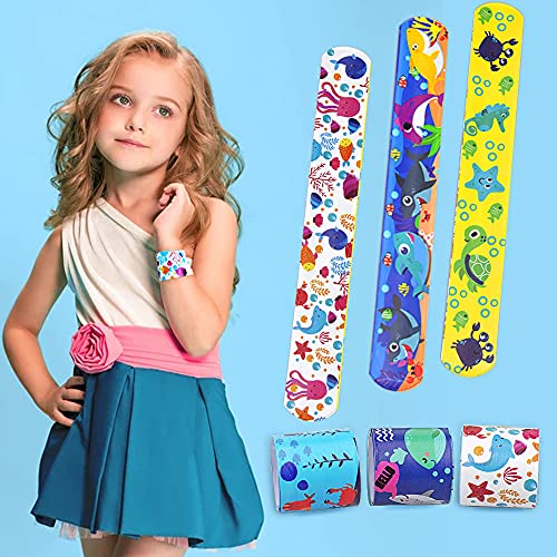 36Pcs Pulsera Bofetada HOUSTAR Pulseras de Juguete Slap Pulsera, Slap Bracelets, Banda de Pulsera Fiesta Cumpleaños de Infantil Rellenos de Bolsa de Fiesta para niños niñas