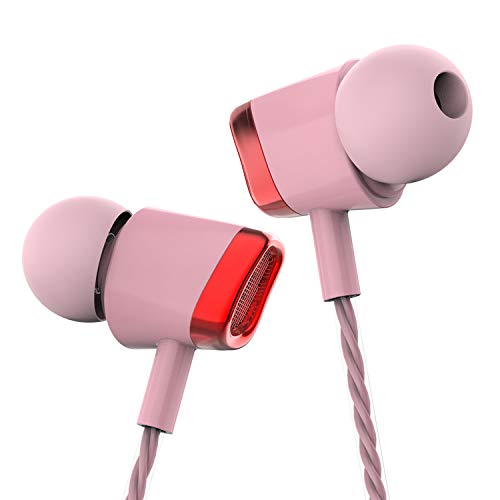 4 Pares Auriculares, CBGGQ Auriculares in-ear con micrófono, auriculares con cable de 3,5 mm para ajustar el volumen, estéreo, graves profundos, Aislamiento de Ruido, para IOS y Android smartphones