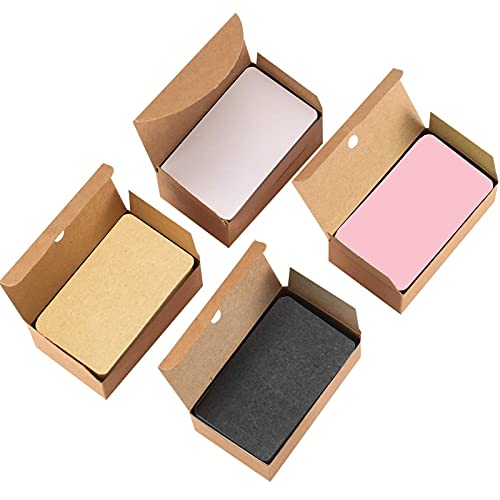 400 Piezas Tarjetas De Papel Kraft de color Tarjeta en Blanco de La Tarjeta Postal Etiquetas Tarjeta de Mensaje Regalo Portátil Tarjetas De Mensaje Tarjeta de Graffiti Para Diy Familia Colegio Oficina