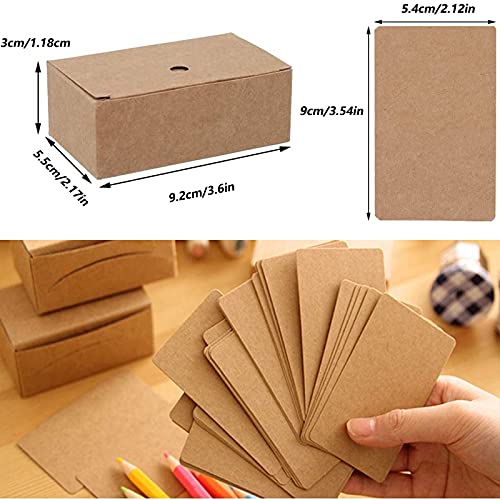 400 Piezas Tarjetas De Papel Kraft de color Tarjeta en Blanco de La Tarjeta Postal Etiquetas Tarjeta de Mensaje Regalo Portátil Tarjetas De Mensaje Tarjeta de Graffiti Para Diy Familia Colegio Oficina