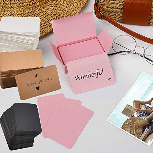 400 Piezas Tarjetas De Papel Kraft de color Tarjeta en Blanco de La Tarjeta Postal Etiquetas Tarjeta de Mensaje Regalo Portátil Tarjetas De Mensaje Tarjeta de Graffiti Para Diy Familia Colegio Oficina