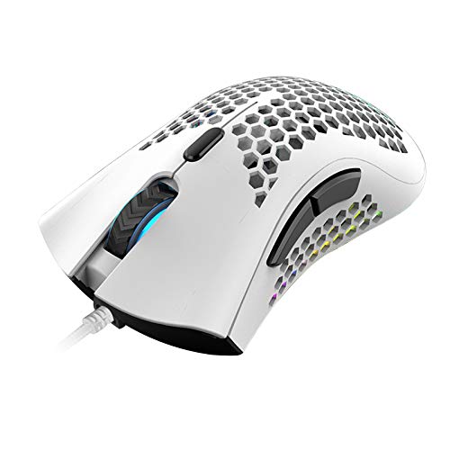 7200DPI 6 teclas de peso ligero ahuecado Shell RGB Gaming Mouse E-Sports Ratones para juegos FPS PUBG MOBA LOL Accesorios para juegos de PC Ratón con cable Ratones de juegos baratos Menores de 20